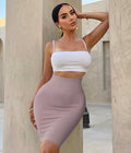 BRABIC Purple Brown High Waisted Knee Length Bodycon Skirt Size Medium