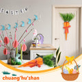 Easter Artificial Carrots Decor Large Fabric Set 6 Pcs 17.7'',13.7'',11.8''