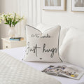 Sunkifover Embroidered Decorative Throw Pillow Cover 18x18 Grey