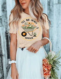 Hoeing Ain't Easy Women's Gardening T-Shirt Floral Garden Lover Gift Cyan Size