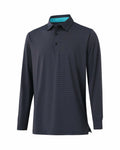 YAMXDM Mens Long Sleeve Golf Polo Shirt Moisture Wicking Light Green Size L