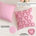 KOOLIFE Heart Love Coral Red Throw Pillow Covers 18x18 Set of 2