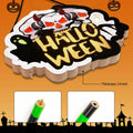 BLCtec Hocus Pocus Halloween Broom Sign 59" with 3 Witch Brooms Timer