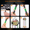 BLCtec Hocus Pocus Halloween Broom Sign 59" with 3 Witch Brooms Timer