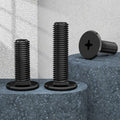 TESILANG M1.6x2mm Computer Screws Motherboard Standoffs Kit 50pcs Black