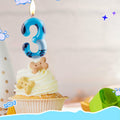 Zi Lan Number 5 Blue Dog Paw Birthday Candle Paw Print Cake Decor