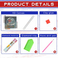 Focart Diamond Painting Kit 12x12 Bull Design Round Drill Crystal Rhinestone
