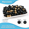 96PCS 15mm Silicone Beads Kit 2 Colors Round Rubber DIY Crafts