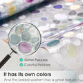 Viseeko 3D Pebble Stained Glass Privacy Film Rainbow 11.8x118in UV Protection