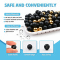 96PCS 15mm Silicone Beads Kit 2 Colors Round Rubber DIY Crafts