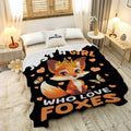 Just a Girl Who Loves Foxes Blanket Warm Soft Throw 40x50 Kids