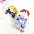 SMYAXUNW Colorful Pearl Knotted Hairband Gemstone Imitation Pearl Twist