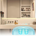 Self Draining Soap Dishes 2-Pack Waterfall Drainer Holder Blue Bathroom Kitchen