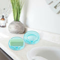 Self Draining Soap Dishes 2-Pack Waterfall Drainer Holder Blue Bathroom Kitchen