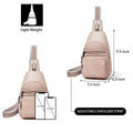 Mroede Sling Crossbody Bag Women Casual Travel Beige 7.3x4.3x11.5 Size