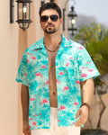 APTRO Hawaiian Shirt Men Tropical Short Sleeve Button Down Shirt Size 2X