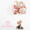 Dandy Decor 60 Pack 12in Rose Gold White Confetti Balloons with Ribbon