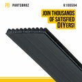 PartsBroz K060711 Micro-V Serpentine Drive Belt Black Compatible Gates