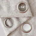 Jinchan Faux Linen Burlap Curtains 63" Heathered Gray 2pc Grommet Panels