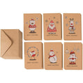 BEST PAPER GREETINGS Christmas Cards 36 Pack 4x6 Kraft Paper Red White Envelopes