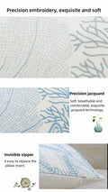 Starfish Pillow Cover Coral Leaf Blue Cushion Case 18x18 Inch 1PC