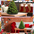 2 Pcs Black Sequin Tree Skirt 15 Inch Glitter Shiny Christmas Decoration