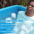 POUYRBA 2pcs Extra Large 6LB Blue Silicone Ice Block Mold for Ice Bath