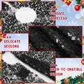 2 Pcs Black Sequin Tree Skirt 15 Inch Glitter Shiny Christmas Decoration