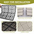 Famobay WPC Patio Deck Tiles 3D Organic White 12x12in 6pcs Durable Waterproof