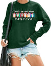 FASHGL Christmas Friends Sweatshirt Women Long Sleeve Green, XL