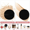 Flytianmy 9Pcs 2.16" Round Face Makeup Powder Puffs Black Nude Pink