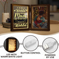 Mom Gifts 5x7 Picture Frame Night Light Table Lamp Warm Words