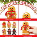 Fanfanwin Gingerbread Man Ornaments Brown 5.12in 6 Pcs Christmas Decor