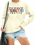 FASHGL Christmas Friends Sweatshirt Women Long Sleeve Green, XL