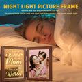 Mom Gifts 5x7 Picture Frame Night Light Table Lamp Warm Words