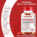 BestBy10/27 VitalSurge Male Performance Gummies MAX Strength 1050MG 60 Ct