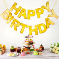 Gold Happy Birthday Banner Sign Garland Party Decoration Kids Baby Party