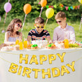 Gold Happy Birthday Banner Sign Garland Party Decoration Kids Baby Party