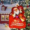 Alupssuc Lighted LED Santa Claus Garden Flag 20x15 Inch Red Double Sided