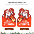 Alupssuc Lighted LED Santa Claus Garden Flag 20x15 Inch Red Double Sided