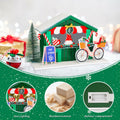 Zqoyn LED Lighted Christmas Village Set Indoor Table Decor Bicycle
