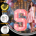 Pooqla 3FT LED Marquee Letter S Pink Party Birthday Wedding Decor