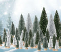 36PCS Bottle Brush Christmas Trees Multi-Size Table Decor with Wood Base