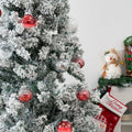 16PCS Clear Red Christmas Balls Ornaments 3.15in Shatterproof Hanging Set