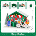 Zqoyn LED Lighted Christmas Village Set Indoor Table Decor Bicycle