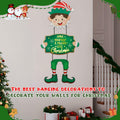 [Like New] Elf Boys Hanging Sign with Lights Wooden Christmas Decor Indoor Outdoor