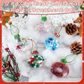 Sumind 12pcs Clear Fillable Christmas Ornament Balls 3.15in Red Green