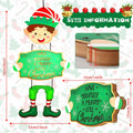 [Like New] Elf Boys Hanging Sign with Lights Wooden Christmas Decor Indoor Outdoor