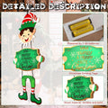 [Like New] Elf Boys Hanging Sign with Lights Wooden Christmas Decor Indoor Outdoor