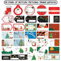 132 PCS Christmas Tags Stickers Santa Snowmen Xmas Tree Deer Labels